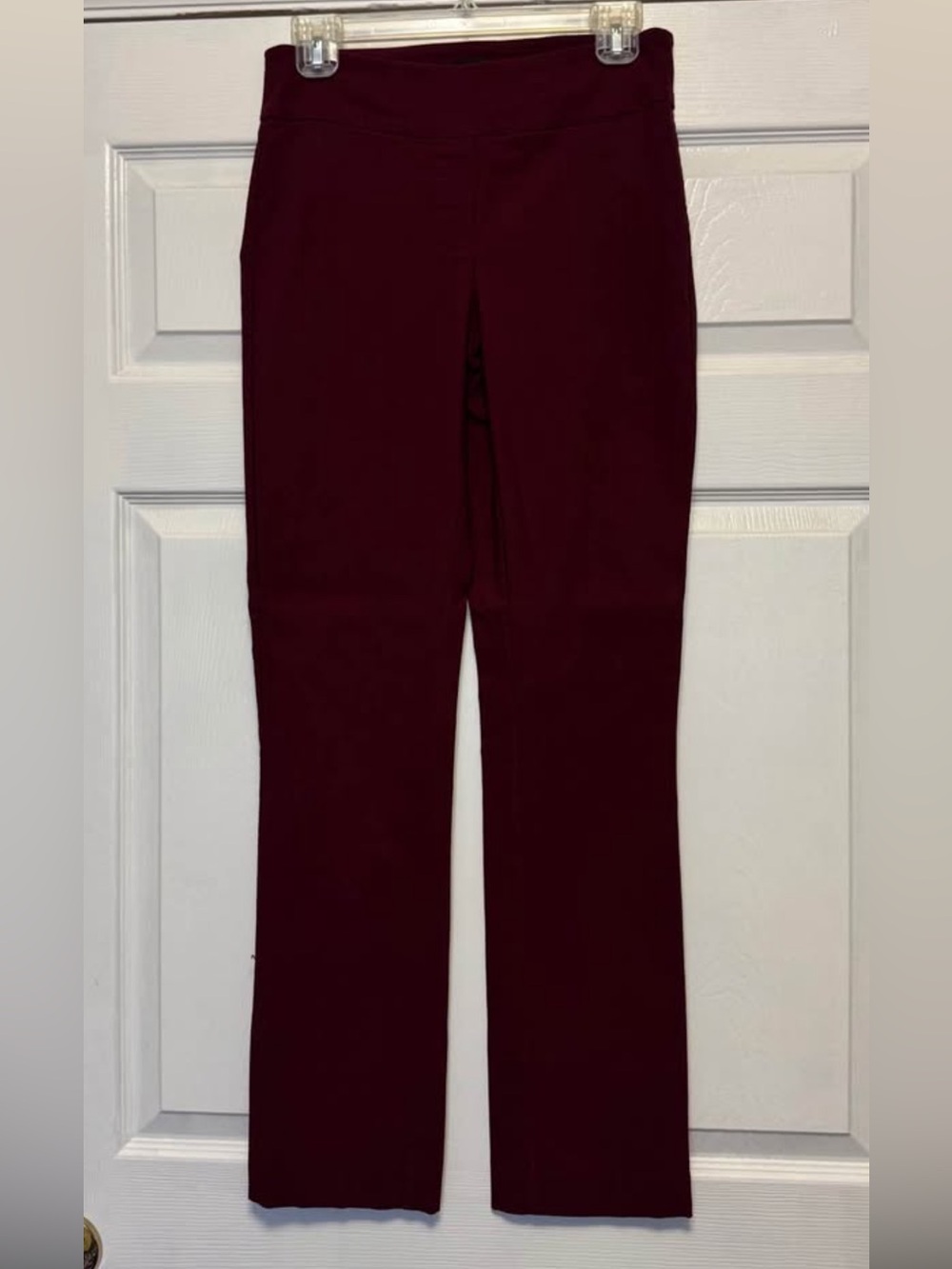 Wine Burgundy High-Waist Pants